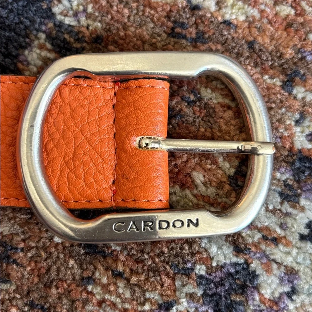 CARDON ARGENTINA Leather Belt, Silver Buckle